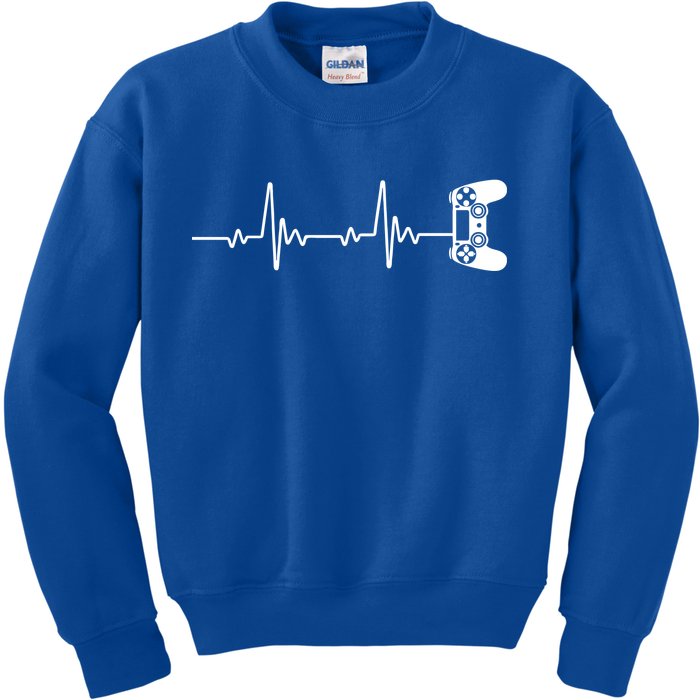 Gamer Controller Heartbeat Pules Kids Sweatshirt