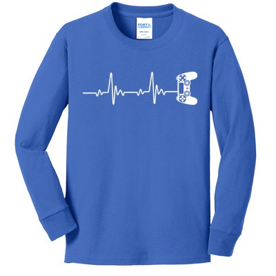 Gamer Controller Heartbeat Pules Kids Long Sleeve Shirt