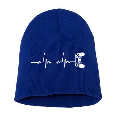 Gamer Controller Heartbeat Pules Short Acrylic Beanie