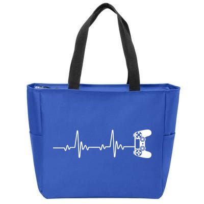 Gamer Controller Heartbeat Pules Zip Tote Bag