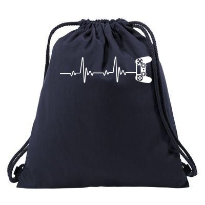 Gamer Controller Heartbeat Pules Drawstring Bag