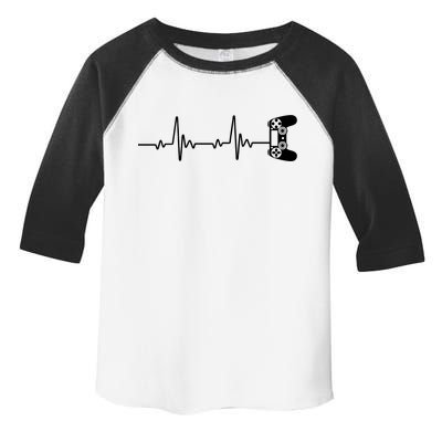 Gamer Controller Heartbeat Pules Toddler Fine Jersey T-Shirt