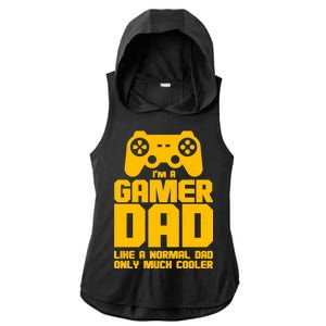 Gamer Dad Like A Normal Dad But Much Cooler Ladies PosiCharge Tri-Blend Wicking Draft Hoodie Tank