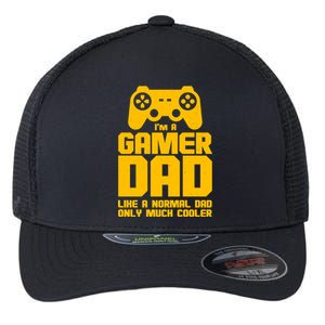 Gamer Dad Like A Normal Dad But Much Cooler Flexfit Unipanel Trucker Cap