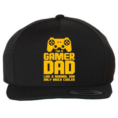 Gamer Dad Like A Normal Dad But Much Cooler Wool Snapback Cap