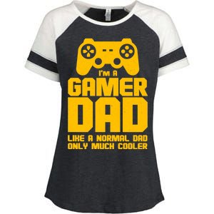 Gamer Dad Like A Normal Dad But Much Cooler Enza Ladies Jersey Colorblock Tee