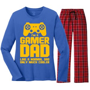 Gamer Dad Like A Normal Dad But Much Cooler Women's Long Sleeve Flannel Pajama Set 