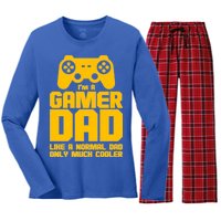 Gamer Dad Like A Normal Dad But Much Cooler Women's Long Sleeve Flannel Pajama Set 