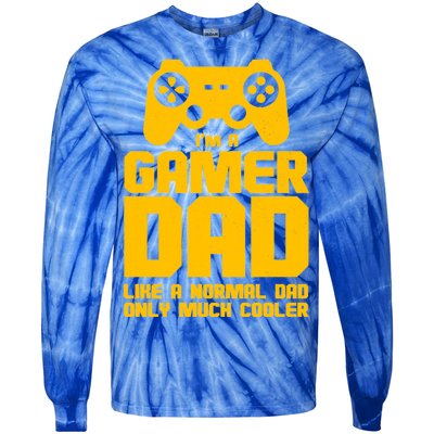 Gamer Dad Like A Normal Dad But Much Cooler Tie-Dye Long Sleeve Shirt