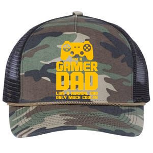 Gamer Dad Like A Normal Dad But Much Cooler Retro Rope Trucker Hat Cap