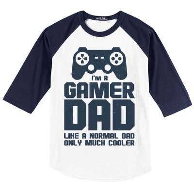 Gamer Dad Like A Normal Dad But Much Cooler Baseball Sleeve Shirt