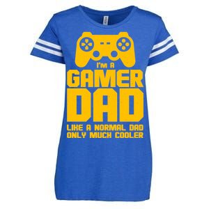 Gamer Dad Like A Normal Dad But Much Cooler Enza Ladies Jersey Football T-Shirt