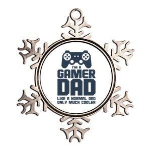 Gamer Dad Like A Normal Dad But Much Cooler Metallic Star Ornament