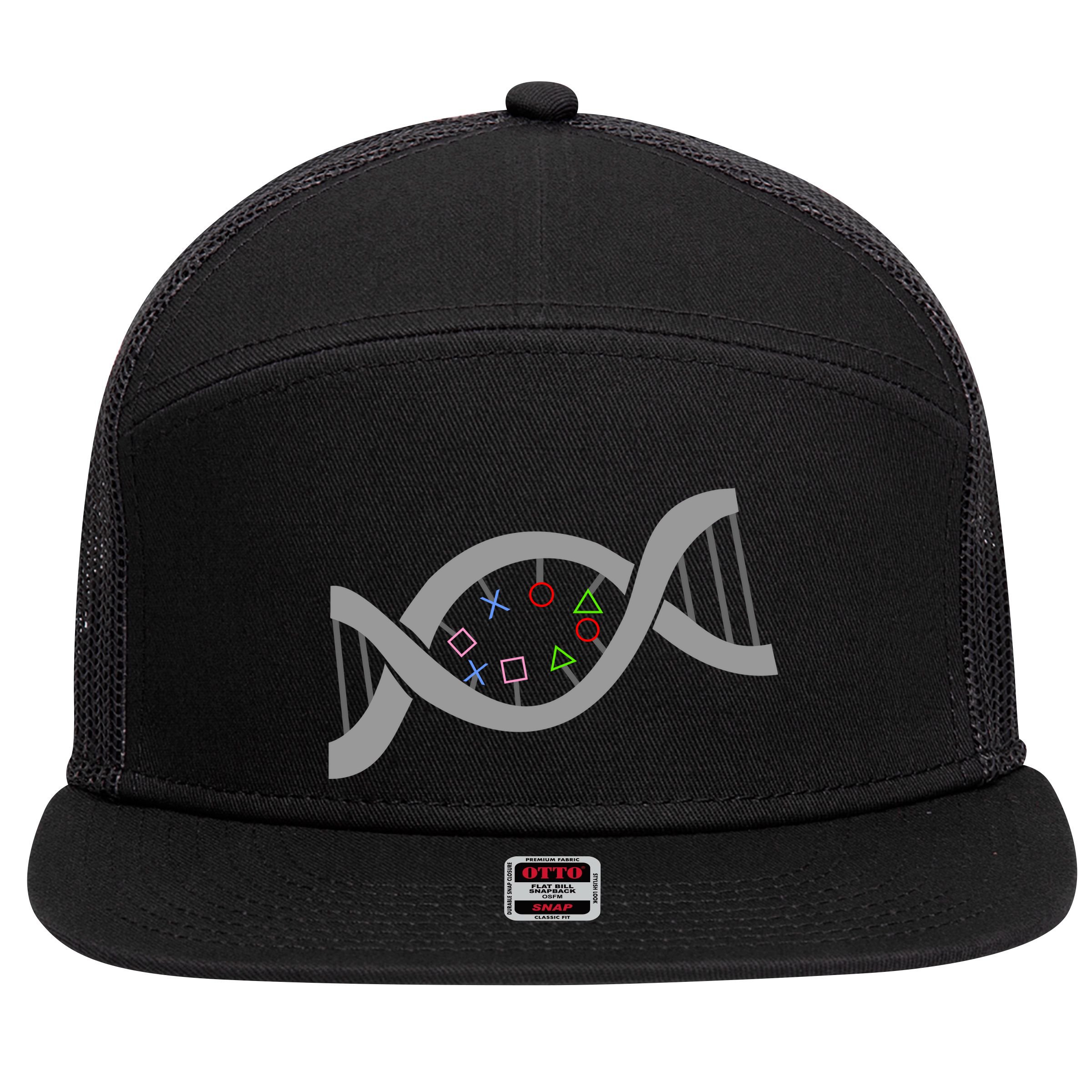 Gamer DNA Strand 7 Panel Mesh Trucker Snapback Hat