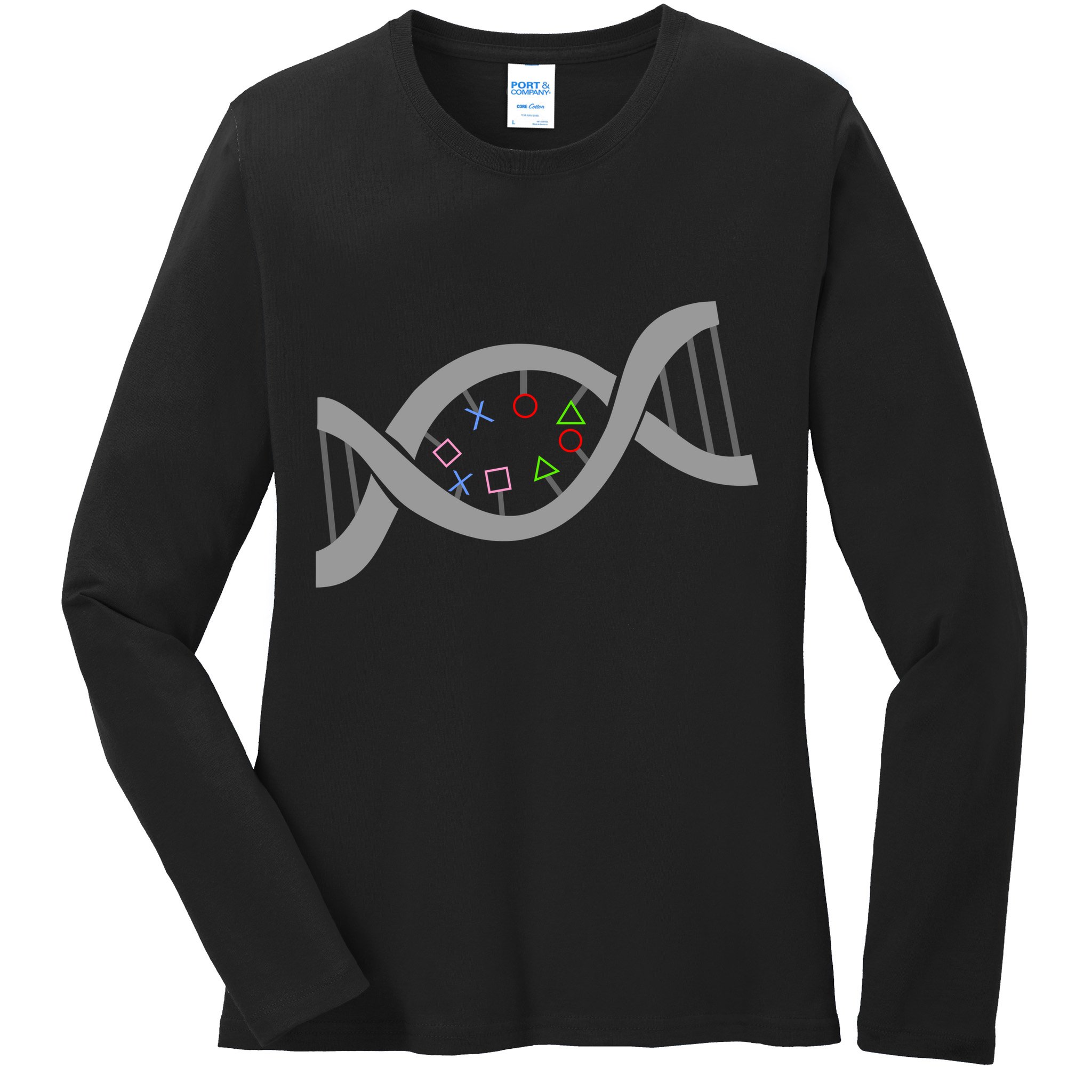 Gamer DNA Strand Ladies Long Sleeve Shirt