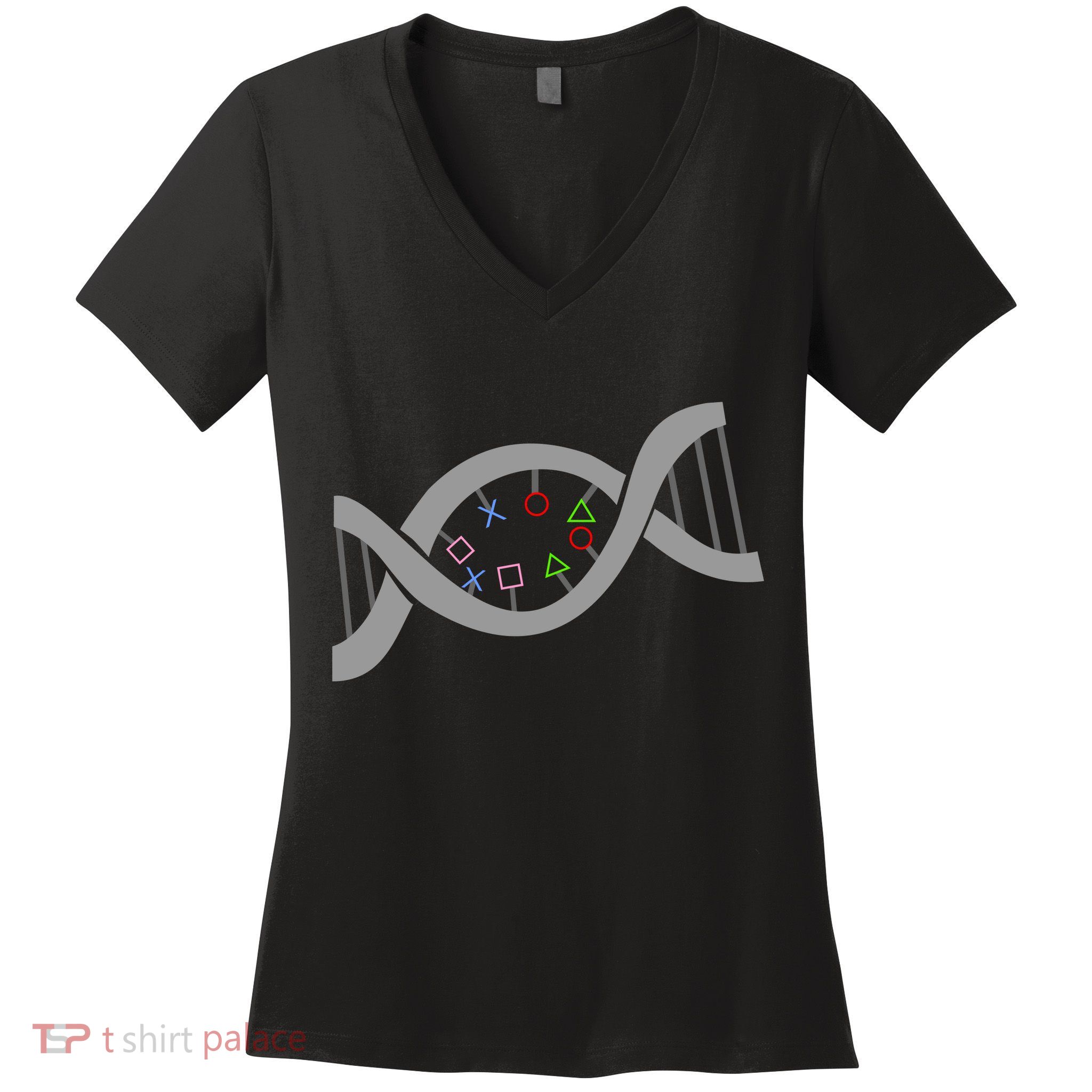 Gamer DNA Strand Women's V-Neck T-Shirt