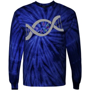 Gamer DNA Strand Tie-Dye Long Sleeve Shirt