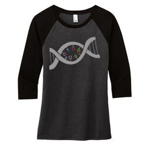 Gamer DNA Strand Women's Tri-Blend 3/4-Sleeve Raglan Shirt