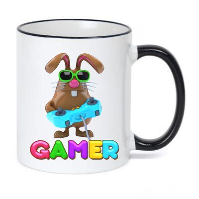 Gamer Easter Bunny 11oz Black Color Changing Mug