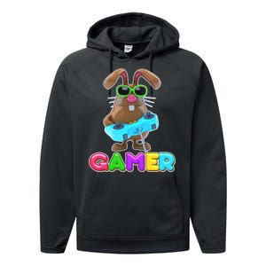 Gamer Easter Bunny Performance Fleece Hoodie