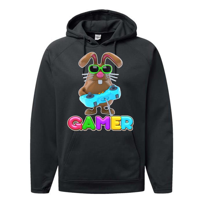 Gamer Easter Bunny Performance Fleece Hoodie