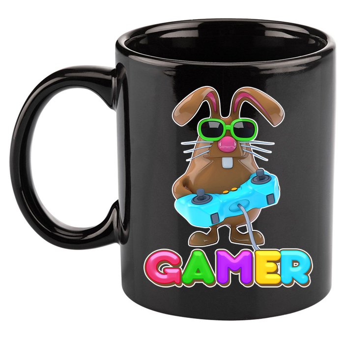 Gamer Easter Bunny 11oz C Handle Ceramic Mug