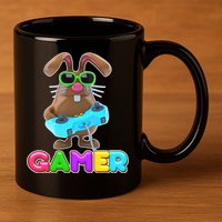 Gamer Easter Bunny 11oz C Handle Ceramic Mug