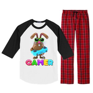 Gamer Easter Bunny Raglan Sleeve Pajama Set