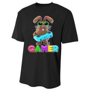 Gamer Easter Bunny Performance Sprint T-Shirt