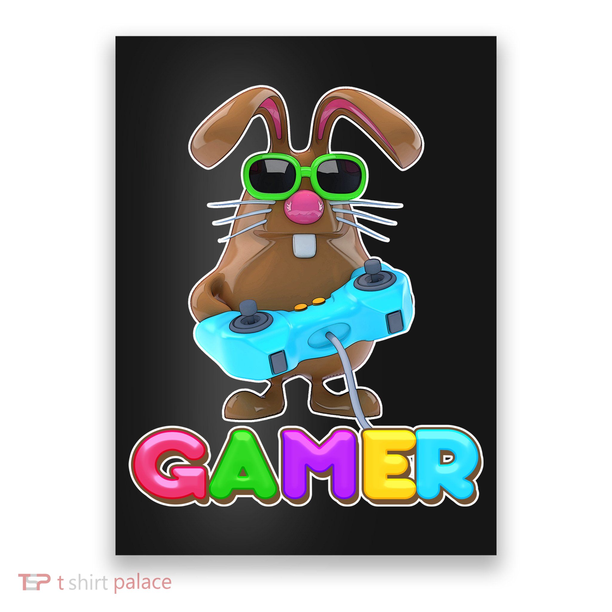 Gamer Easter Bunny Poster