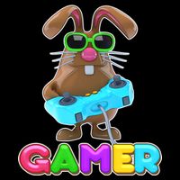 Gamer Easter Bunny Poster