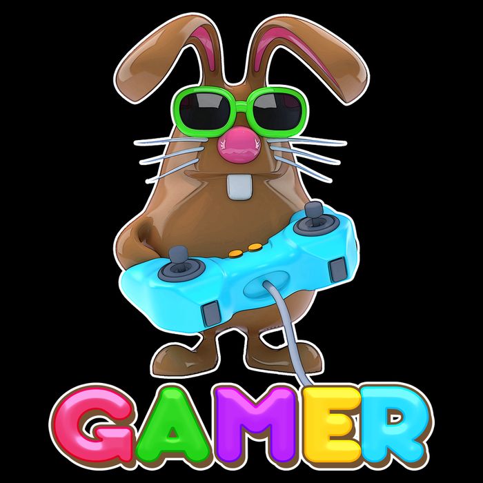 Gamer Easter Bunny Poster