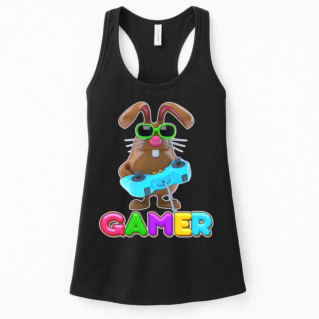 Gamer Easter Bunny Womens Tank Top