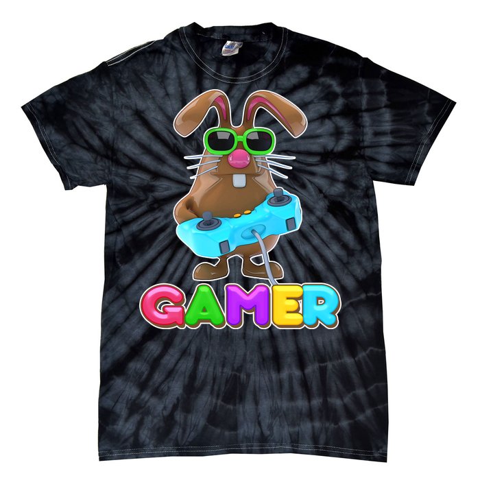 Gamer Easter Bunny Tie-Dye T-Shirt