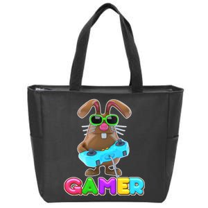 Gamer Easter Bunny Zip Tote Bag