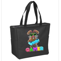 Gamer Easter Bunny Zip Tote Bag