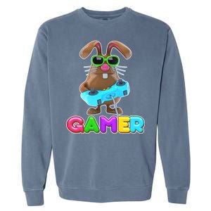 Gamer Easter Bunny Garment-Dyed Sweatshirt