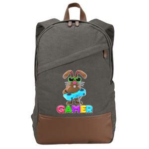 Gamer Easter Bunny Cotton Canvas Backpack