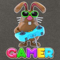 Gamer Easter Bunny Cotton Canvas Backpack