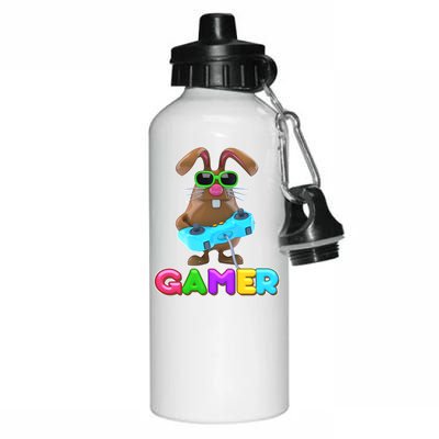 Gamer Easter Bunny Aluminum Water Bottle 