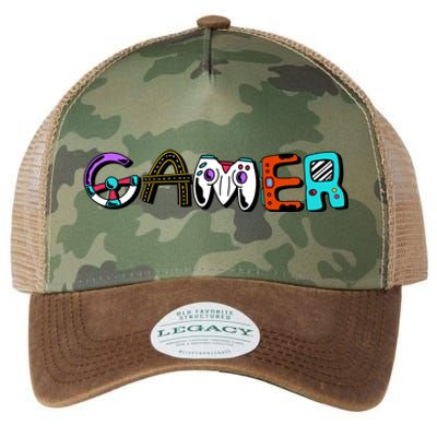 Gamer Element Lettering Legacy Tie Dye Trucker Hat