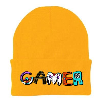 Gamer Element Lettering Knit Cap Winter Beanie