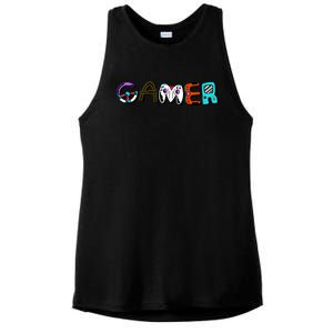 Gamer Element Lettering Ladies PosiCharge Tri-Blend Wicking Tank