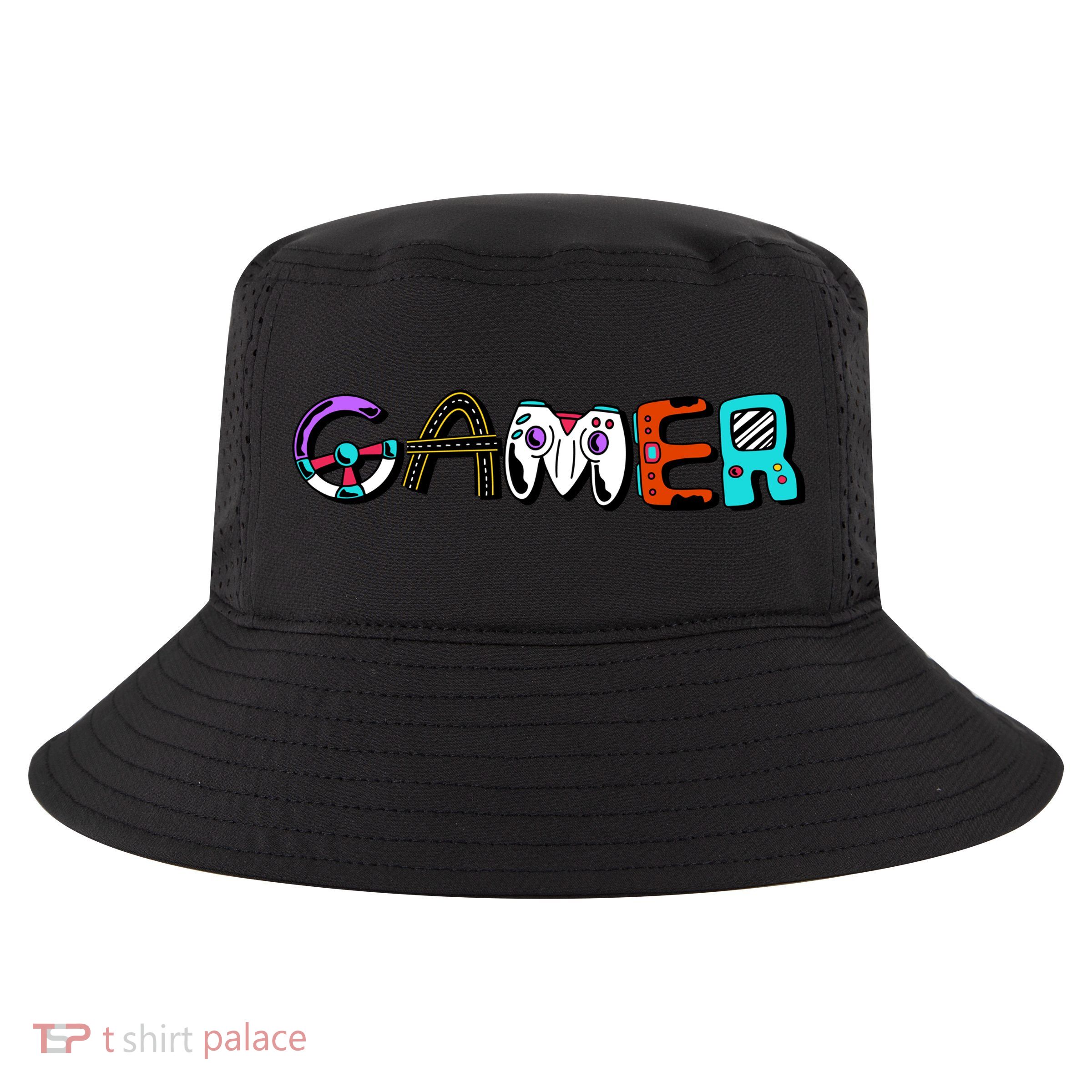 Gamer Element Lettering Cool Comfort Performance Bucket Hat