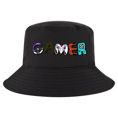 Gamer Element Lettering Cool Comfort Performance Bucket Hat