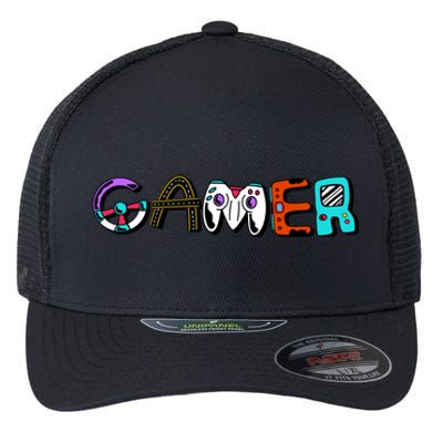 Gamer Element Lettering Flexfit Unipanel Trucker Cap