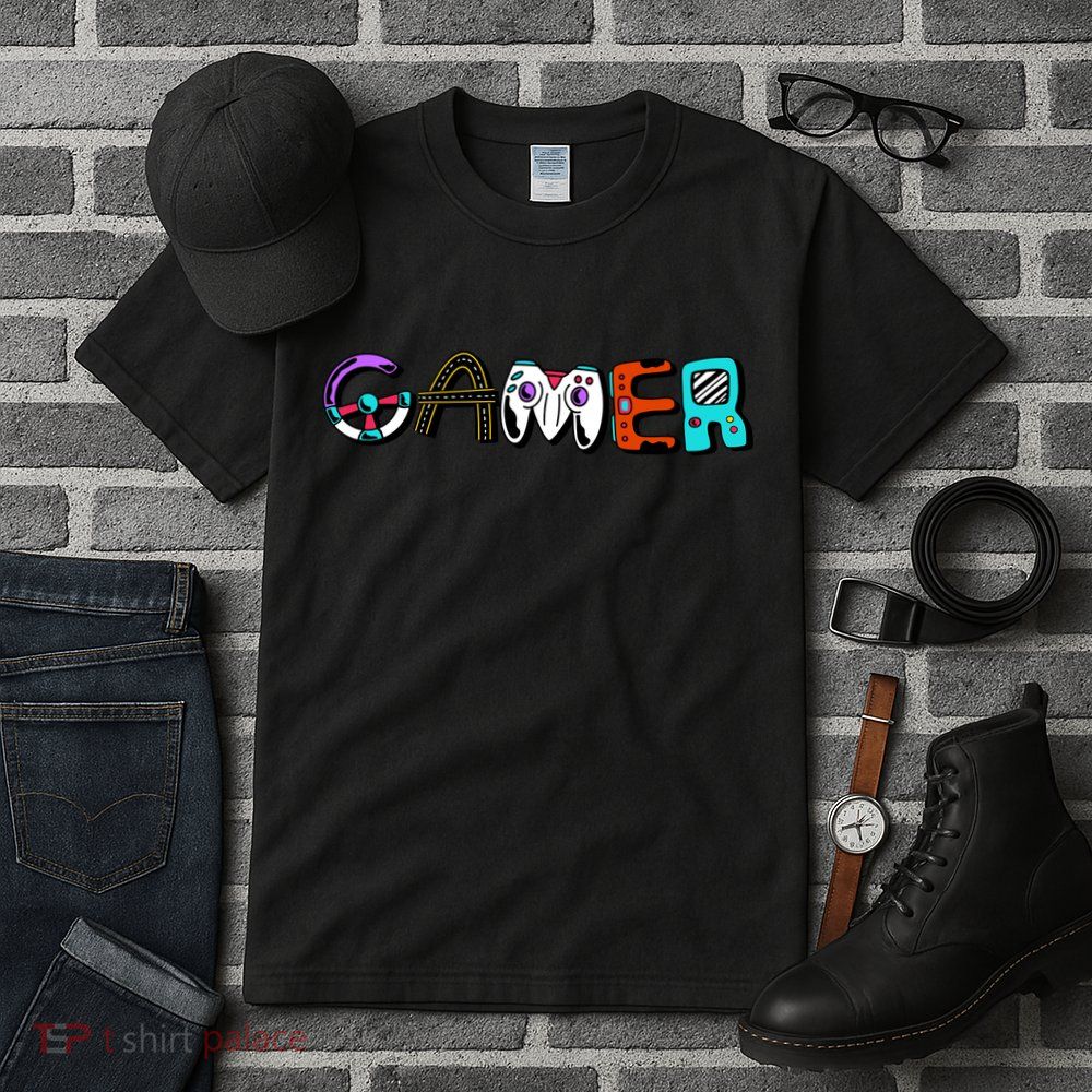 Gamer Element Lettering Tall T-Shirt