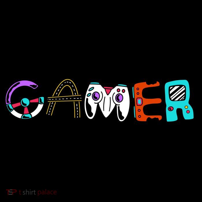 Gamer Element Lettering Tall T-Shirt