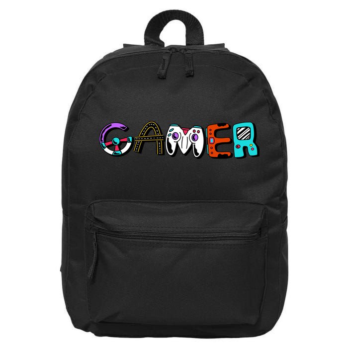 Gamer Element Lettering 16 in Basic Backpack