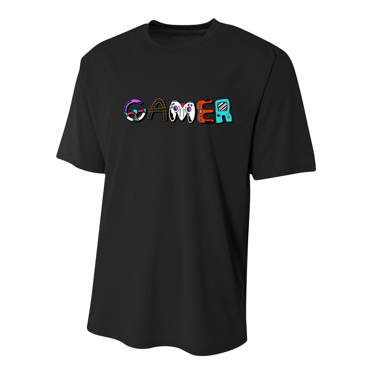 Gamer Element Lettering Youth Performance Sprint T-Shirt